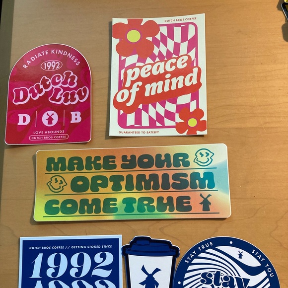 Rare Hard to Find Dutch Bros Stickers Lot of 6 Christmas Halloween Arizona, - Picture 2 of 3